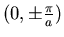 $( 0,
\pm \frac{\pi}{a} )$