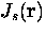 $J_s({\bf r})$