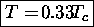 \fbox {$T=\!0.33\!T_c$}
