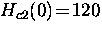 $H_{c2}(0) \! = \! 120$